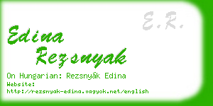 edina rezsnyak business card